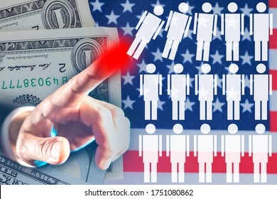 Unemployment In The USA. An Increase In The Number Of Unemployed In America. The Collapse Of The Labor Market In The United States.