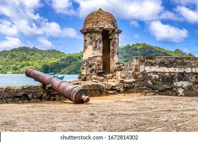 UNESCO World Heritage Site Fort San Jeronimo is a tremendous example of 17th century military fortifications located in Portobelo, Panama. - Shutterstock ID 1672814302