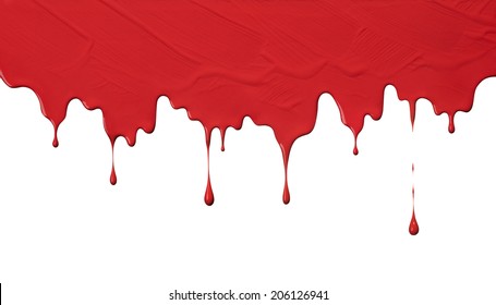 Uneven Red Paint Drips Use Background Stock Photo 206126941 | Shutterstock