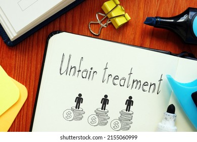 Unfair Treatment Is Shown Using A Text