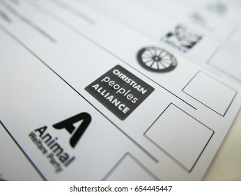 Unfilled UK Postal Vote Ballot Paper For June 2017 Election