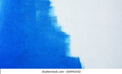 Unfinished Blue Painted Wall Background