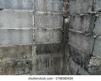 Unfinished Brick Wall Caused By Employees Do Not Pay Attention And This Image Can Be Used To Create A Background Image.