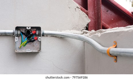 Unfinished Metal Electric Outlet Box Metal Stock Photo 797569186 ...