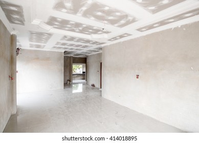 unfinished room of inside house under construction
