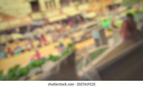 An Unfocused Abstract Background From Pasar Anyar, Located In Bogor City