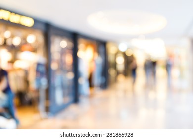 Unfocused Background Of Shopping Mall