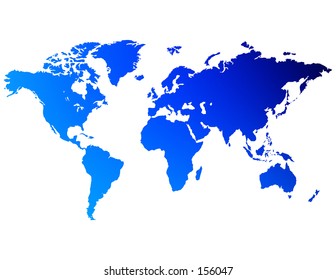 An unfolded map of the world