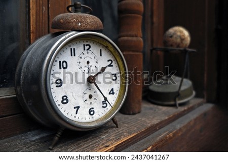 an unforgotten clock in the backyard