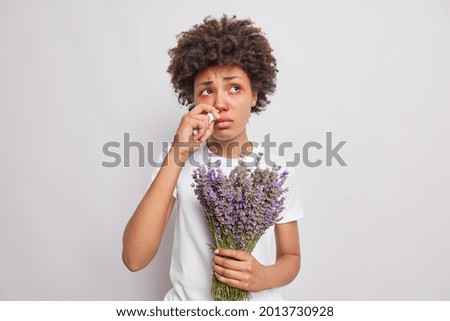 Similar – Image, Stock Photo lavender bouquet and red ribbon