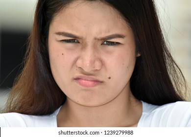 Unhappy Filipina Person Stock Photo 1239279988 | Shutterstock