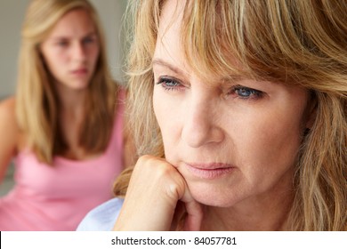 Unhappy mother with teenage girl - Powered by Shutterstock