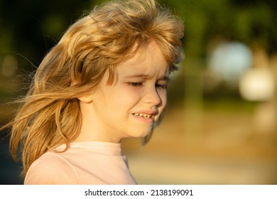 Unhappy Sad Kid Face Closeup Face Stock Photo 2138199091 | Shutterstock