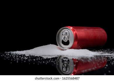 Unhealthy Food Concept, The Dangers Of Sugar In Carbonated Beverages.