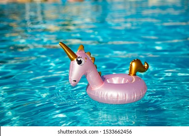 Unicorn Inflatable Drink Holder  On The Pool