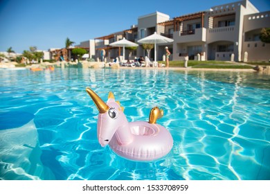 Unicorn Inflatable Drink Holder  On The Pool