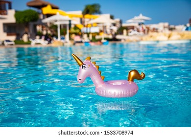 Unicorn Inflatable Drink Holder  On The Pool