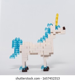 Unicorn Made Out Of Building Blocks