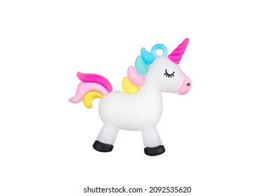 Unicorn Toy isolated on a white background.