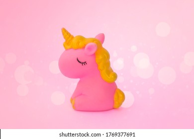 Unicorn Toy With Pink Background