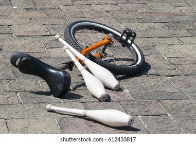 Unicycle Used By Party Clowns, Cared For And Old