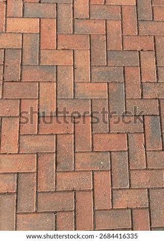 Uniform Patterned Red Mono Block Brick Flooring
