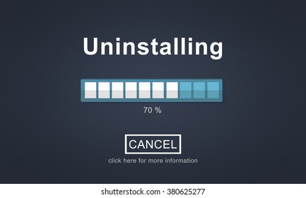 Uninstalling Loading Progress Load Business Concept