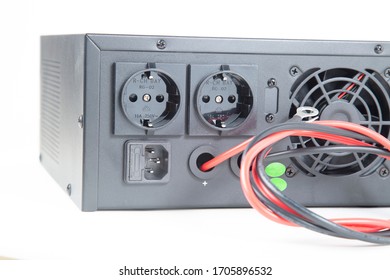 Uninterruptible power supply. Converting power from 230 volts to 12 volts and back.