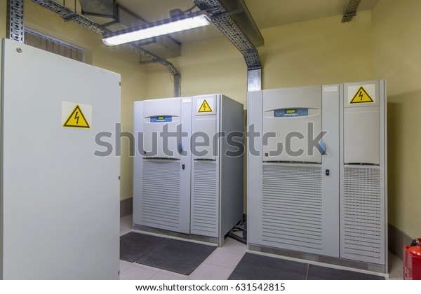 Uninterruptible\
power supply (UPS) in the business\
centre