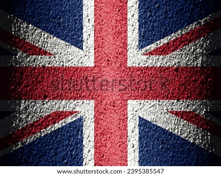 The Union Jack was exposed several times. Use as a basemap or background. Double exposure creative hologram.