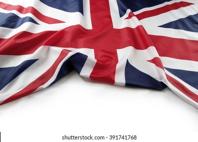 Union Jack Flag On Plain Background