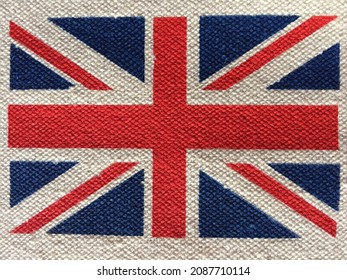 Union Jack Flag, On Textured Fabric