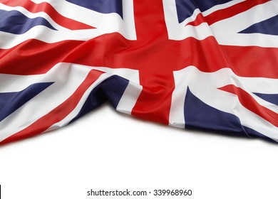 Union Jack flag on white background