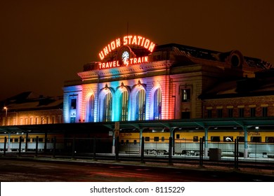union station in Denver at christmas