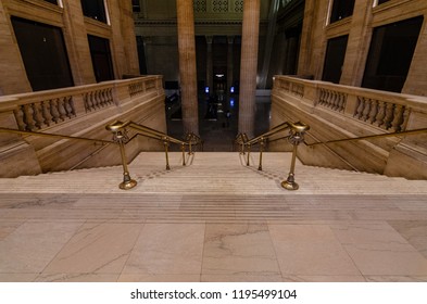 Union Station Steps In Chicago, Illinois, USA On The 15th August 2018. Famously Seen In The Film The Untouchables