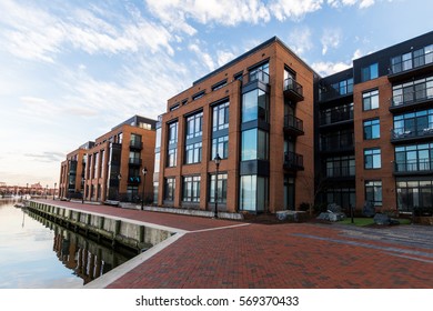 Union Wharf With Reflections off the Water in Baltimore, Maryland