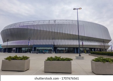 UNIONDALE, NEW YORK - FEBRUARY 16, 2020: Nassau Veterans Memorial Coliseum In Uniondale, NY. It Is A Multi-purpose Indoor Arena On Long Island