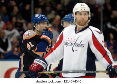 UNIONDALE, NEW YORK, UNITED STATES – March 9, 2013: NHL Hockey: John Tavares Of The New York Islanders During A Game Between The Islanders And Washington Capitals At Nassau Coliseum. 