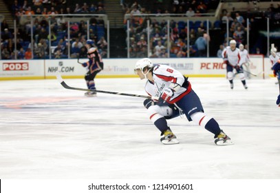 UNIONDALE, NEW YORK, UNITED STATES – March 9, 2013: NHL Hockey: Alex Ovechkin of the Washington Capitals during a game between the Capitals and New York Islanders at Nassau Coliseum. 