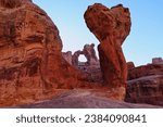 Unique and beautiful Utah arch landscape in Salt Creek Canyon in Canyonlands National Park