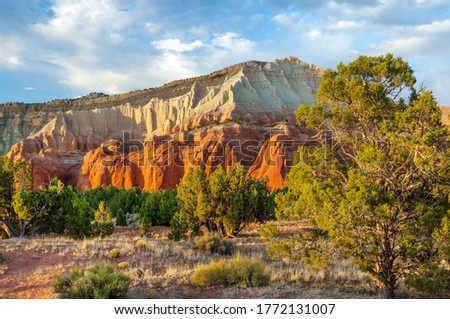 Unique bright layers of sandstone formations in Kodachrome Basin State park, Utah, USA
