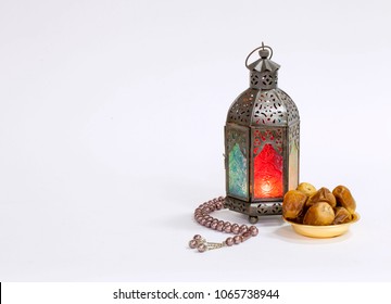 Unique coloered lantern with dates food - Powered by Shutterstock