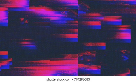 Unique Design Abstract Digital Pixel Noise Glitch Error Video Damage