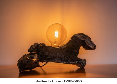 Unique Driftwood Lamp With Led Light Bulb 