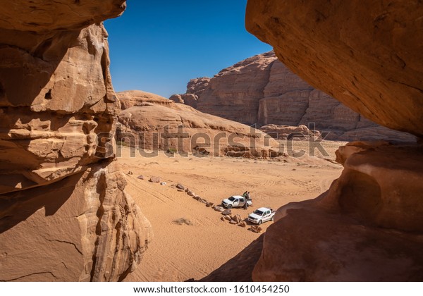 The unique\
experience of visiting this beautiful desert on offroad vehicles\
makes Wadi Rum a worthwhile stop on a visit to Jordan. Dozens of\
Beduin-run tours cater to\
tourism.