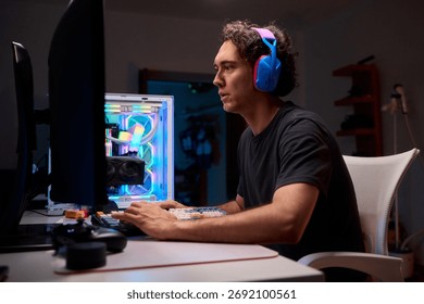 A Unique Gaming Setup Featuring Exceptional Arm Support Designed for Enhanced Comfort