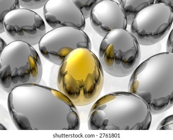 Unique golden egg - Powered by Shutterstock