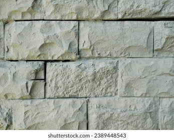 unique green stone wall arrangement