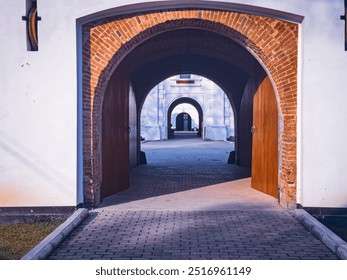 a unique hallway of an old historic building - Powered by Shutterstock