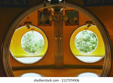 unique interior in a temple